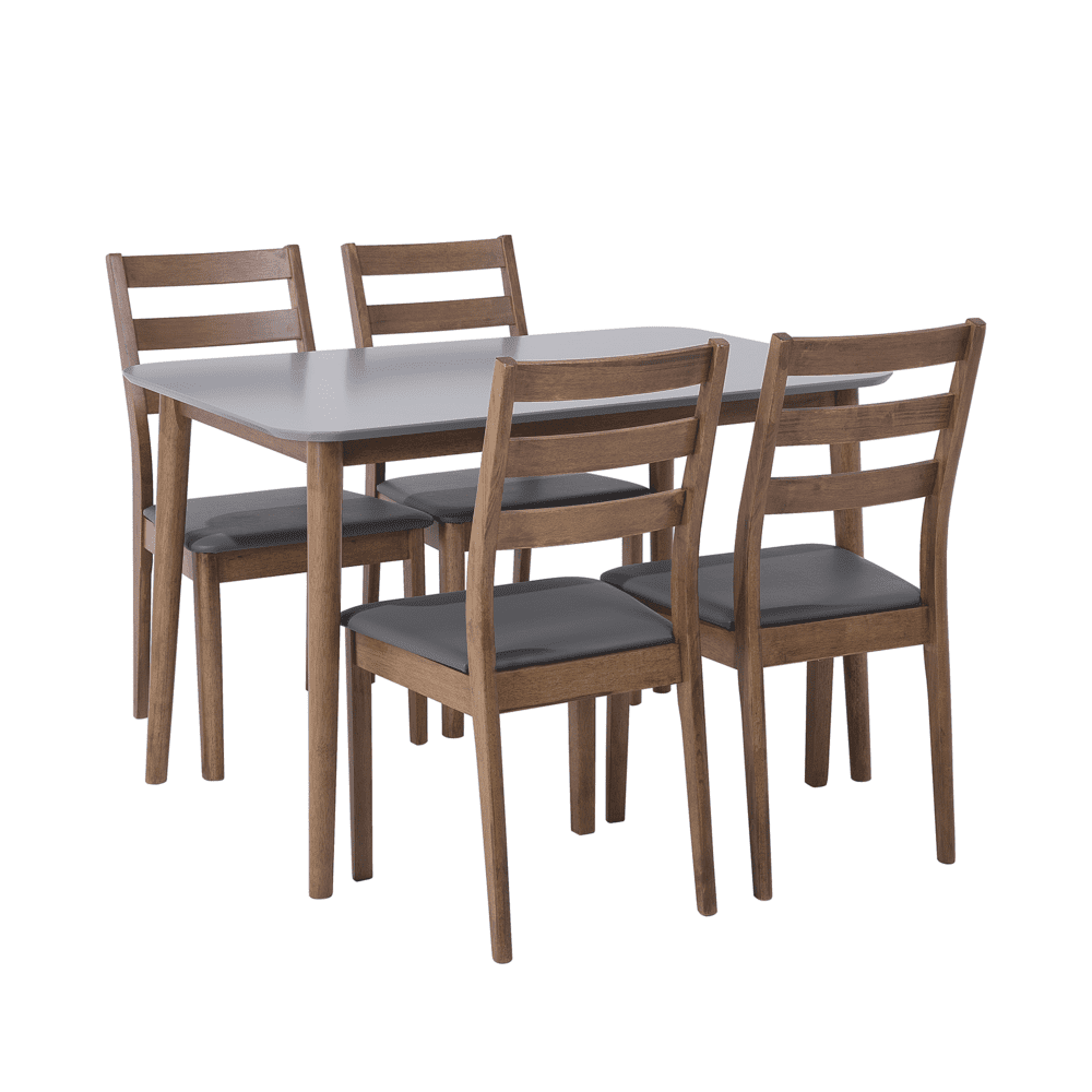 Beliani Súprava stôl 118 x 77 cm so štyrmi stoličkami MODESTO